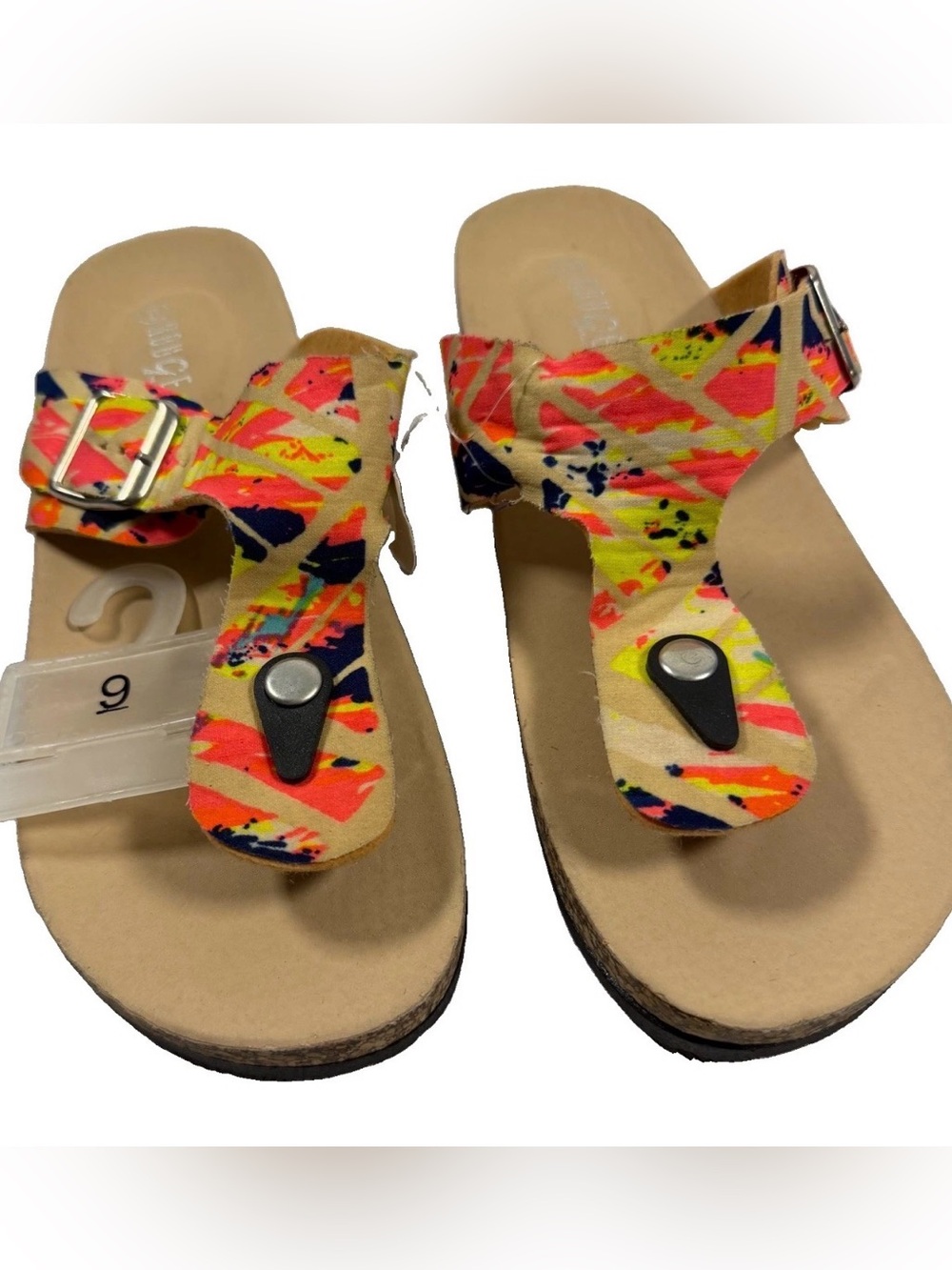 Rouge Helium Neon MulticolorThong Sandals size 9